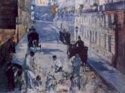 Edouard Manet La Rue Mosnier aux Paveurs oil painting reproduction